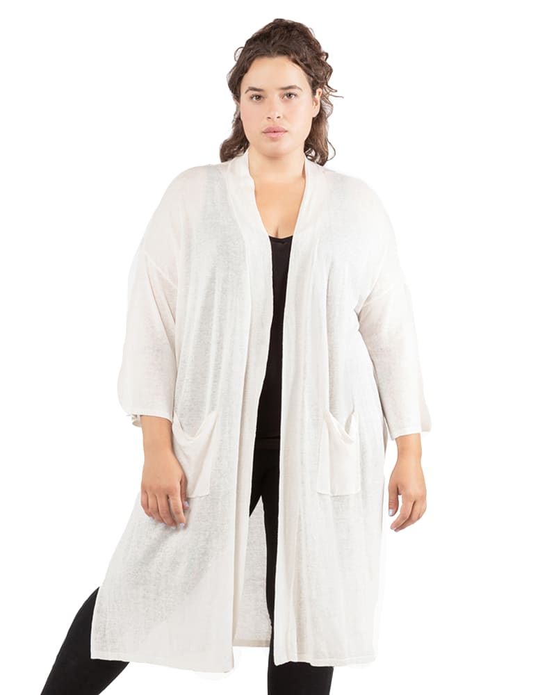 Front of plus size Rosalie Open Front Cardigan by Dex Plus | Dia&Co | dia_product_style_image_id:192784